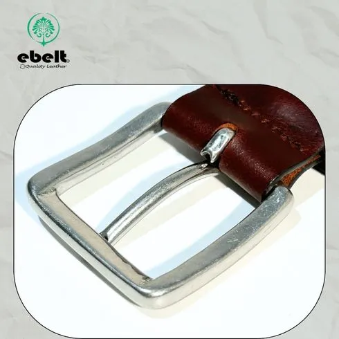 ［香港品牌 EBELT] EBC 300 銅扣頭層油蠟牛皮真皮皮帶 Solid Brass Buckle Top Grain Wax Cow Leather Belt 3.7cm