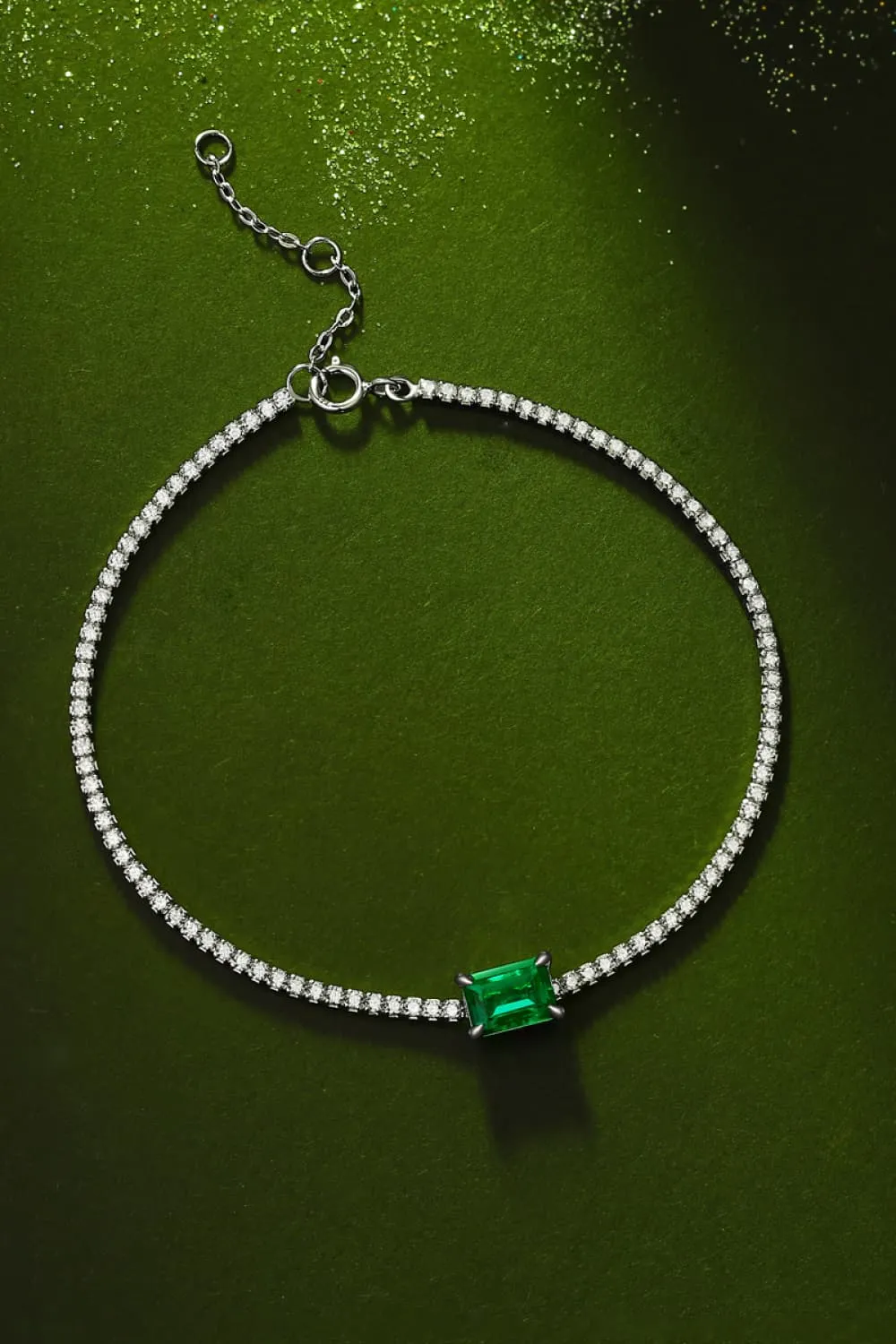 1 Carat Lab-Grown Emerald Bracelet