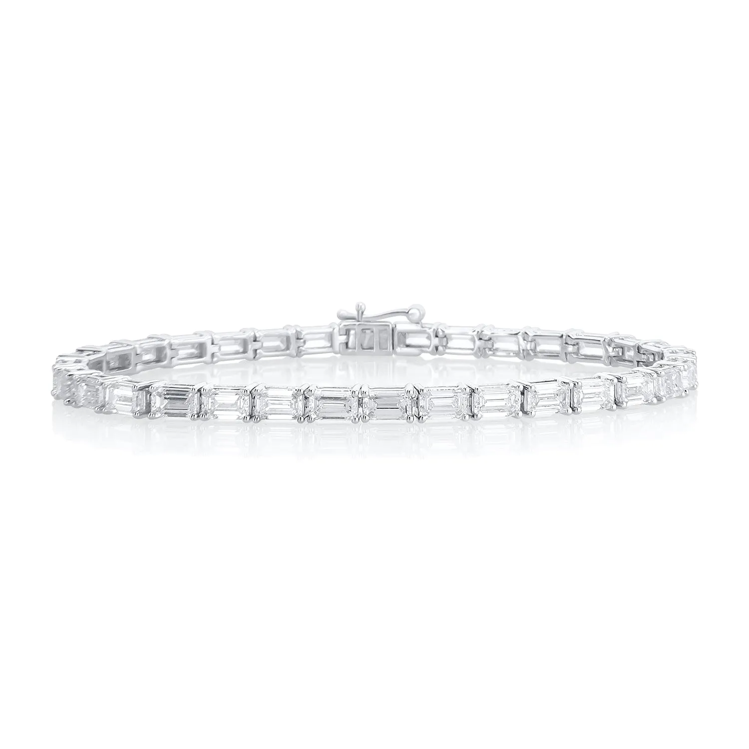 10.35 Carat Lab Grown Diamond Tennis Bracelet in 14K White Gold