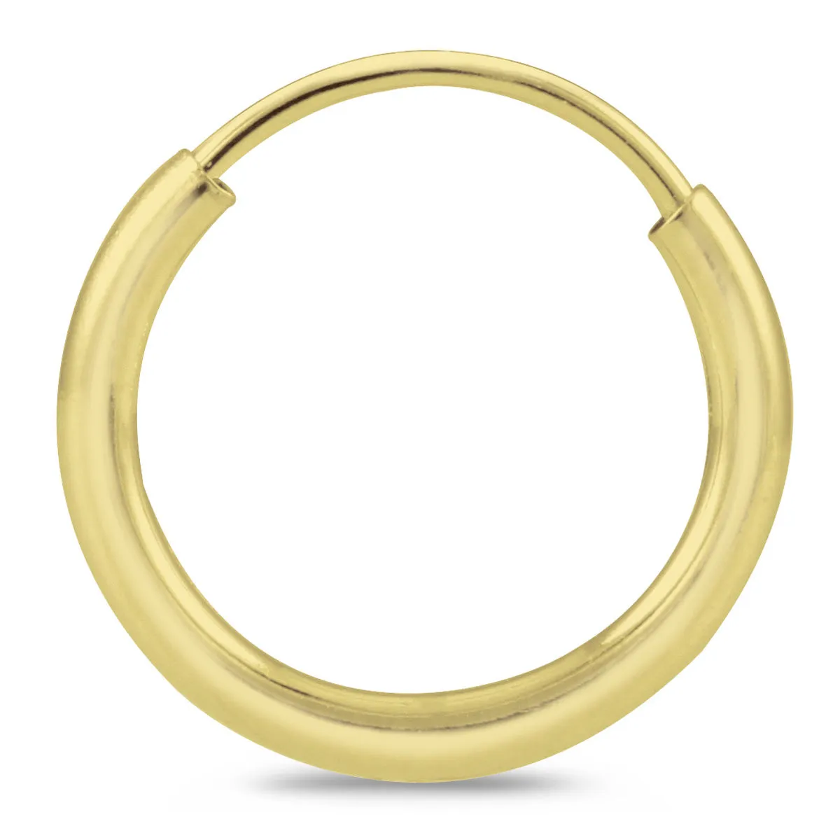 10MM Hoop Earrings in 14k Yellow Gold