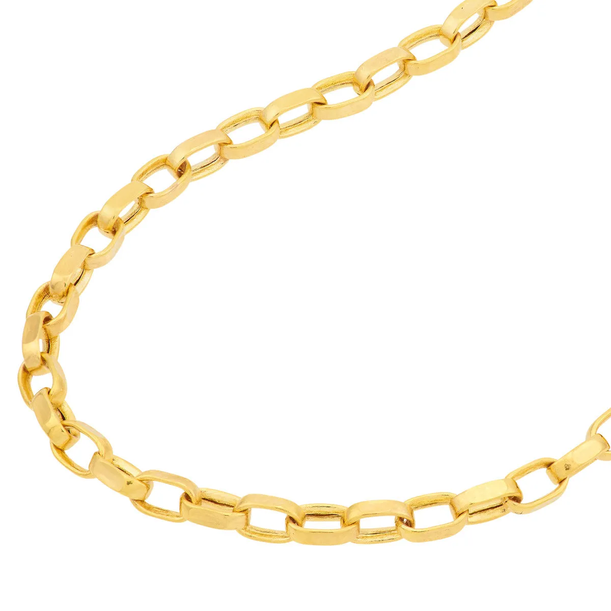 14K Gold Mini Rectangular Link Choker Chain 2mm Necklace with Lobster Lock