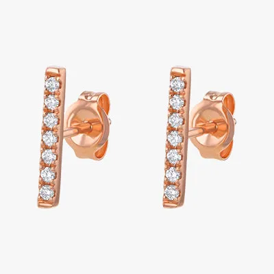 14K H-I/SI Diamond Line earring