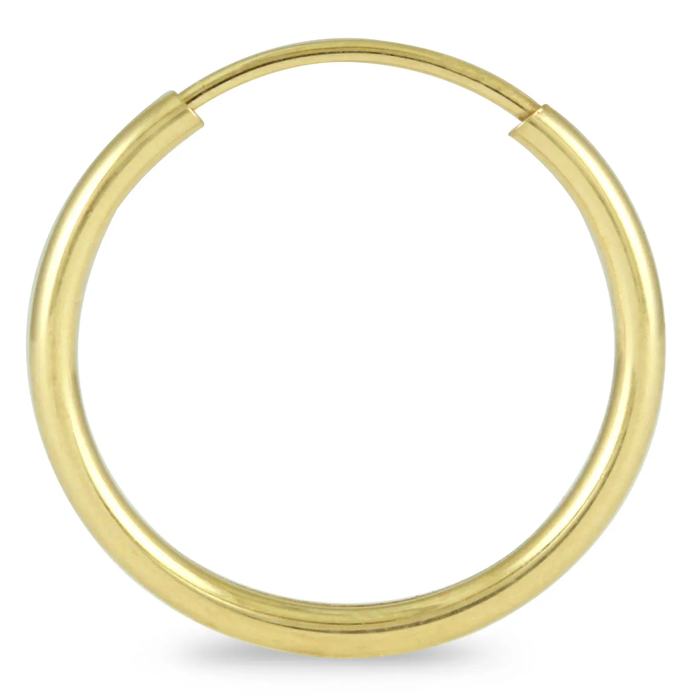 14MM Hoop Endless Earrings 14k Yellow Gold