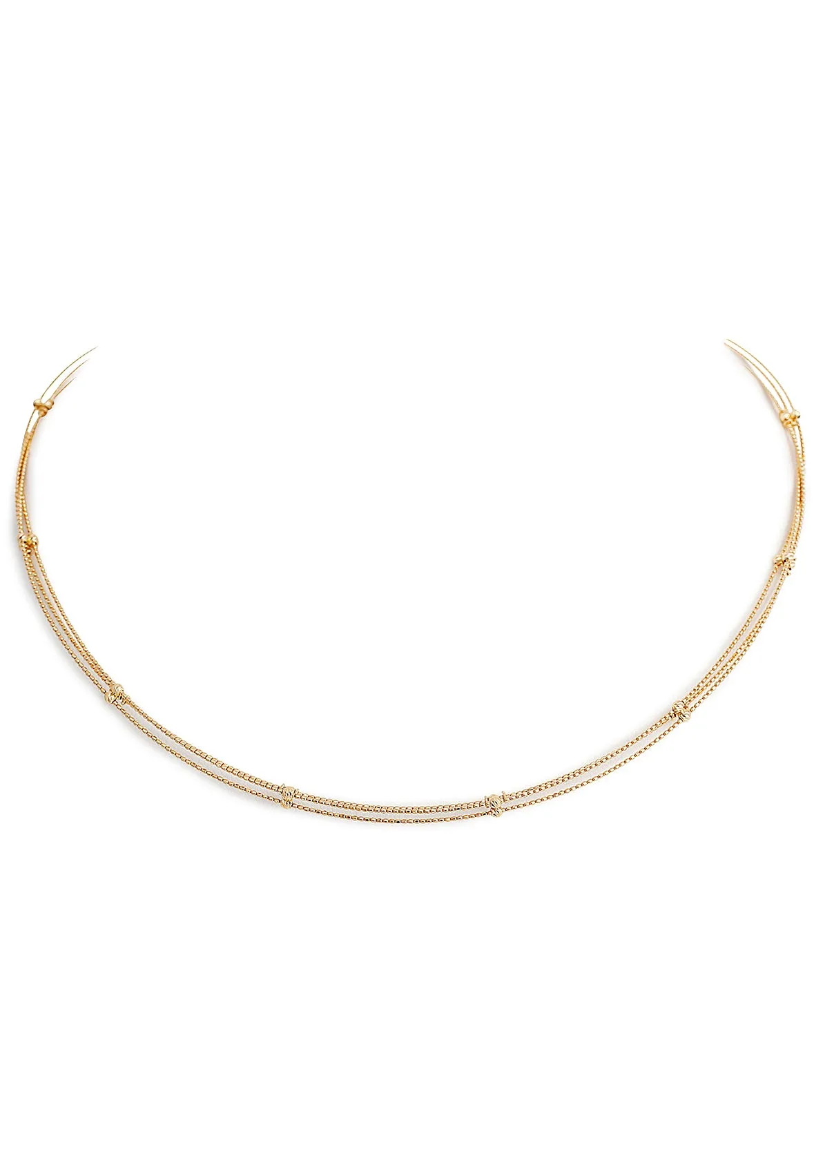 18K Gold Adjustable Choker Chain