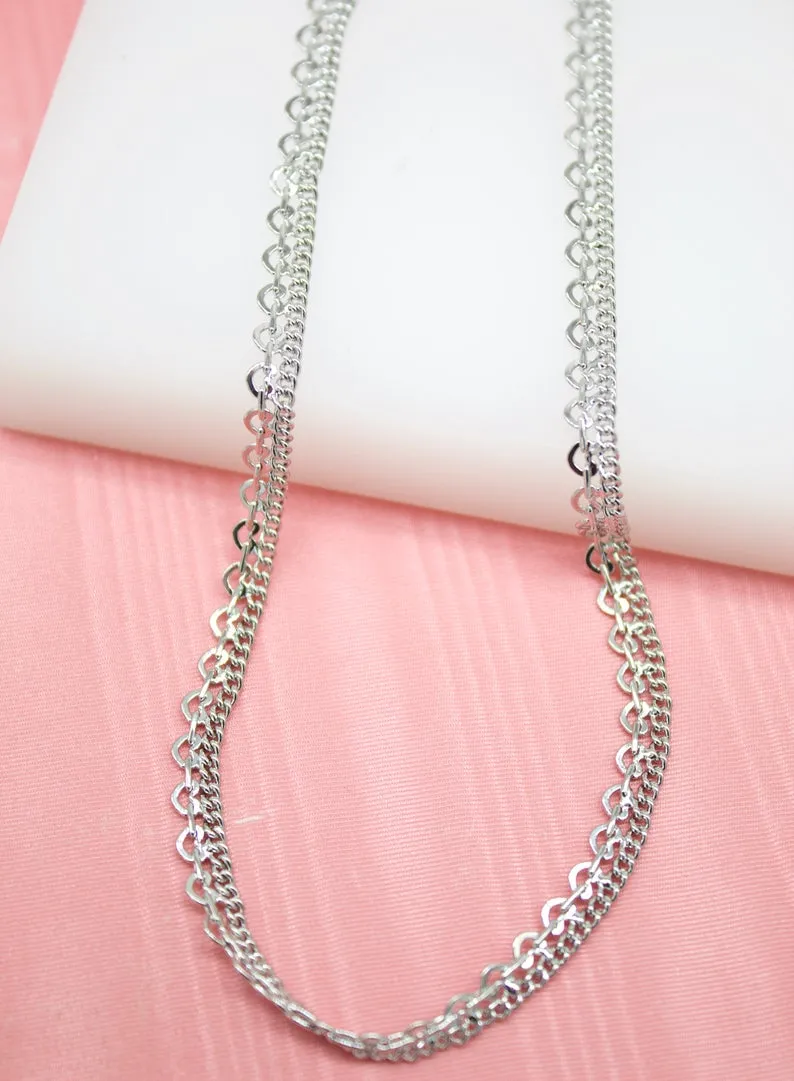 18K Gold Filled Designed Curb Choker Chain (G32)