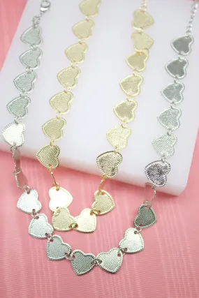 18K Gold Filled Heart Choker (G38)