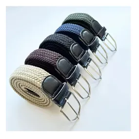 1pc Canvas Elastic Elastic Braided Punch-free Belt, Versatile Casual Belt For Girls