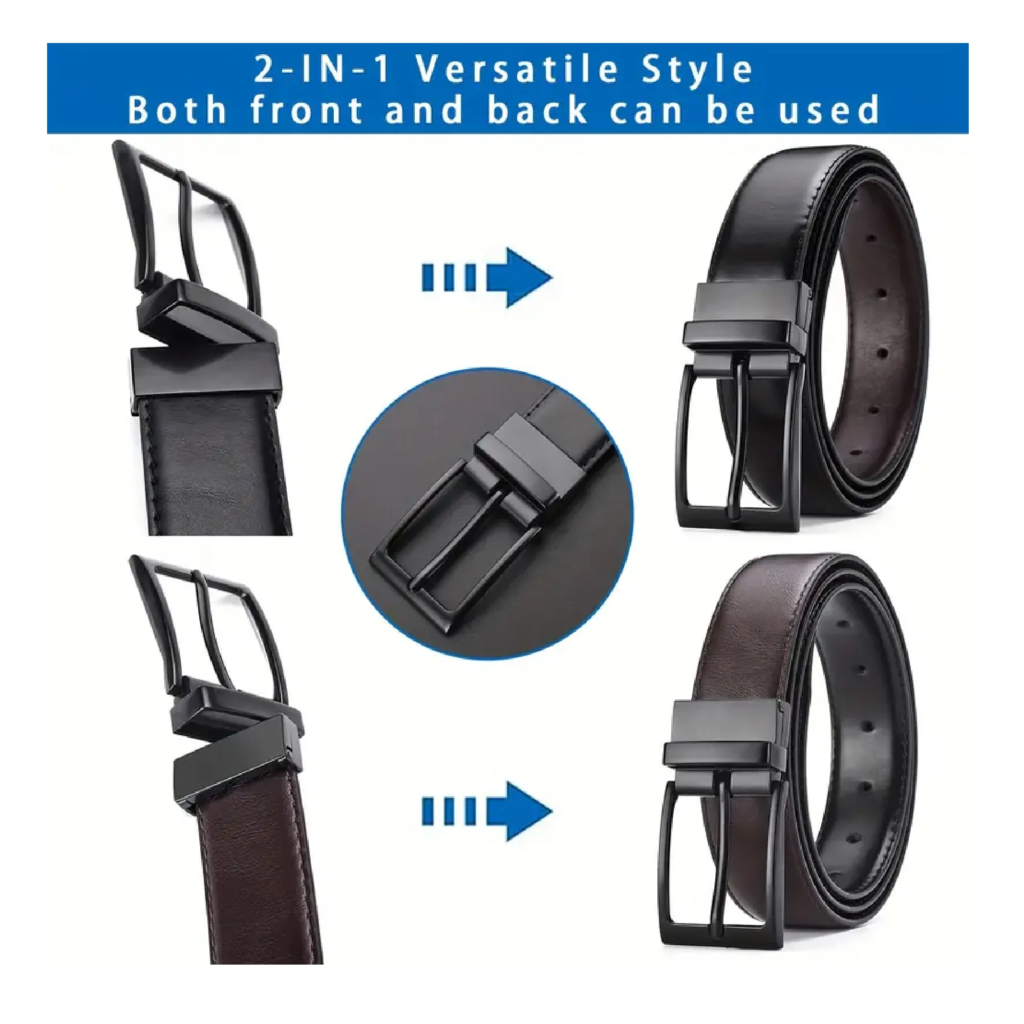 1pc Men's Belt, Rotating Alloy Buckle Belt, Casual Business Jeans Belt , Ideal choice for Gifts