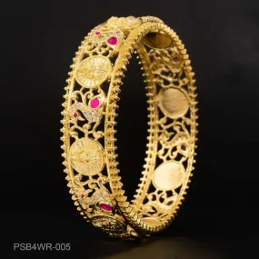 24ct Heavy Gold Plated Stone Bangle PSB4WR-005