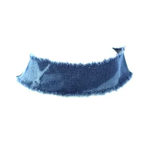 3cm Width Frayed Edge Denim Choker