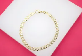 4mm Cuban Curb Link Chain Bracelet (I260)