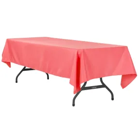 60"x120" Rectangular Polyester Tablecloth - Coral