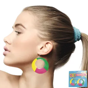 80's Style Multi Colour Earrings