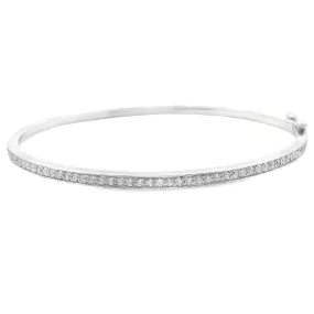 .85ct 14k White Gold Diamond Bangle