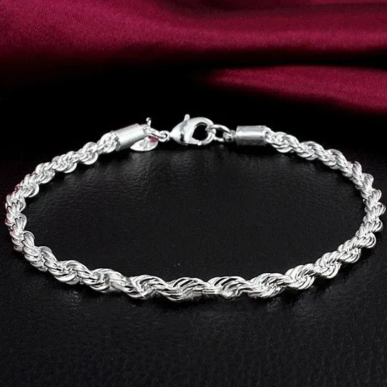 925 Silver Rope Bracelet