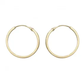 9ct Yellow Gold 14mm Sleepers Earrings ES150