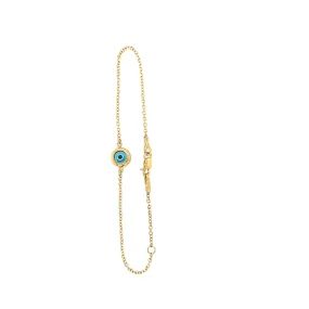 9ct Yellow Gold Evil Eye Bracelet