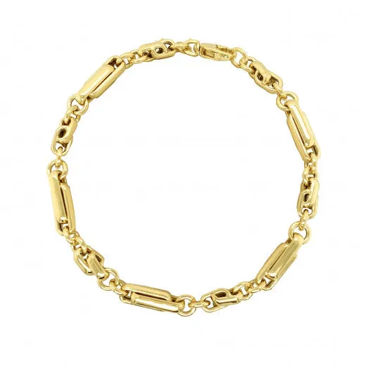 9ct Yellow Gold Long & Short Knot Bracelet