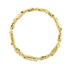 9ct Yellow Gold Long & Short Knot Bracelet