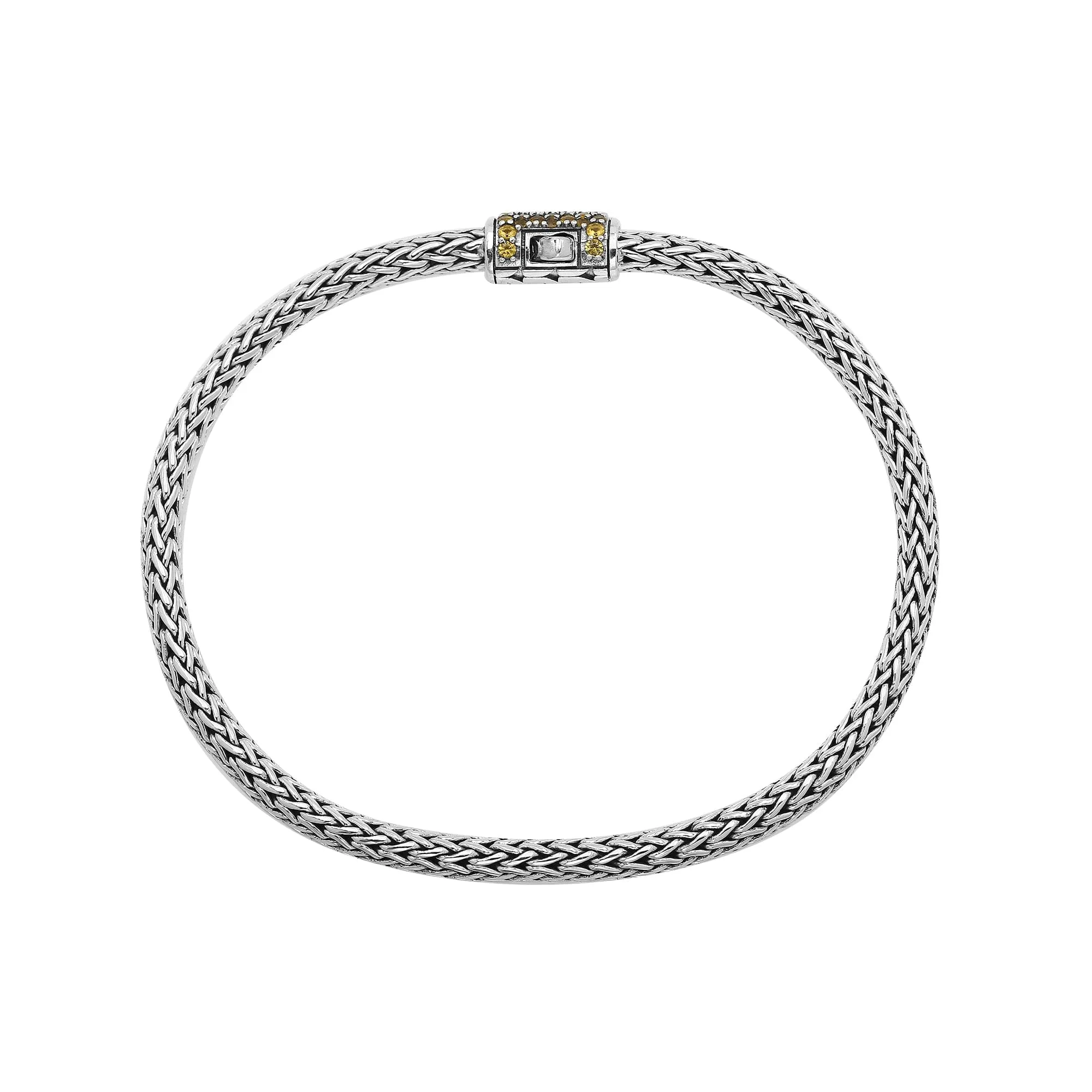 AB-1122-CT Sterling Silver Bracelet With Citrine Q.