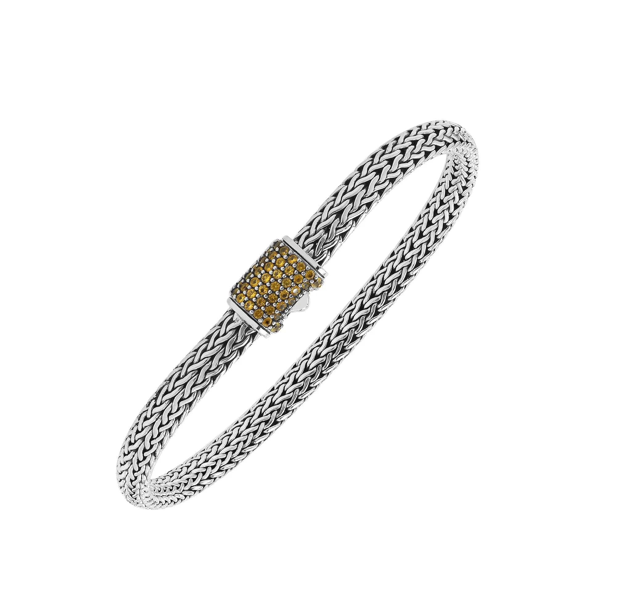 AB-1122-CT Sterling Silver Bracelet With Citrine Q.