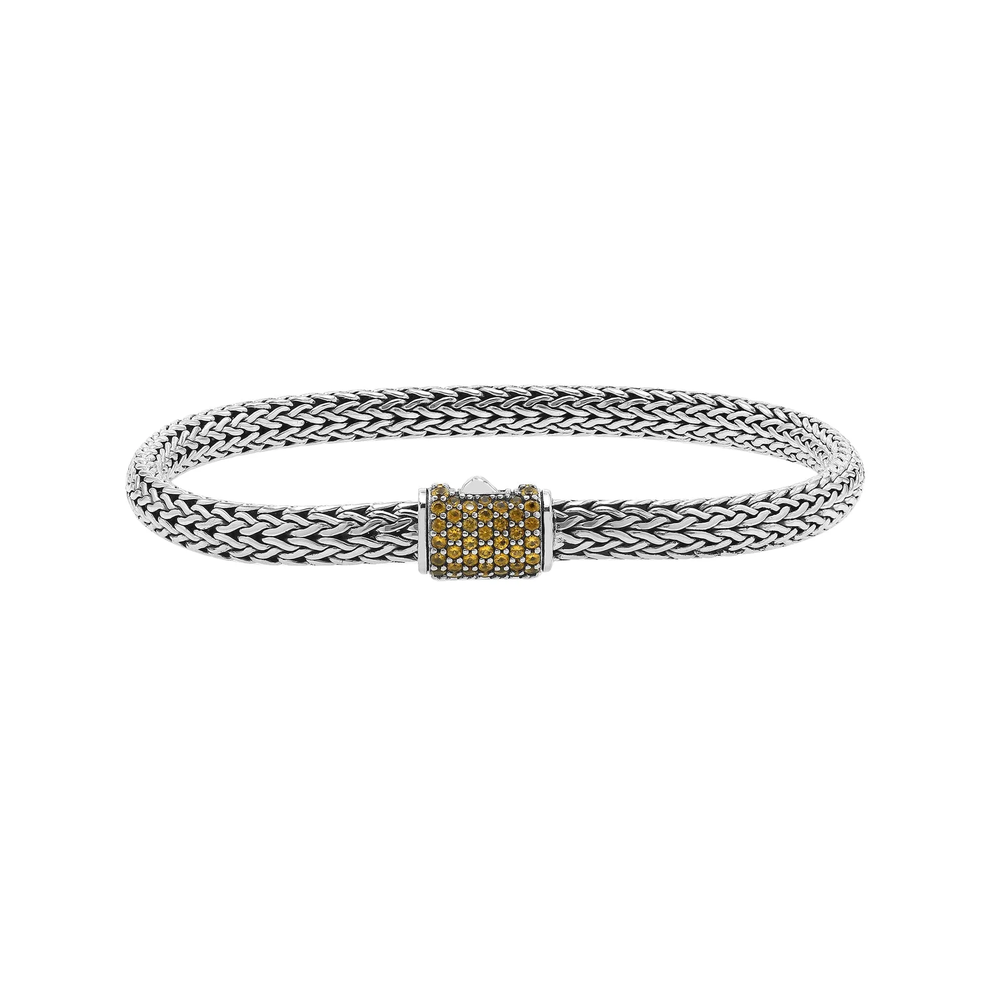 AB-1122-CT Sterling Silver Bracelet With Citrine Q.