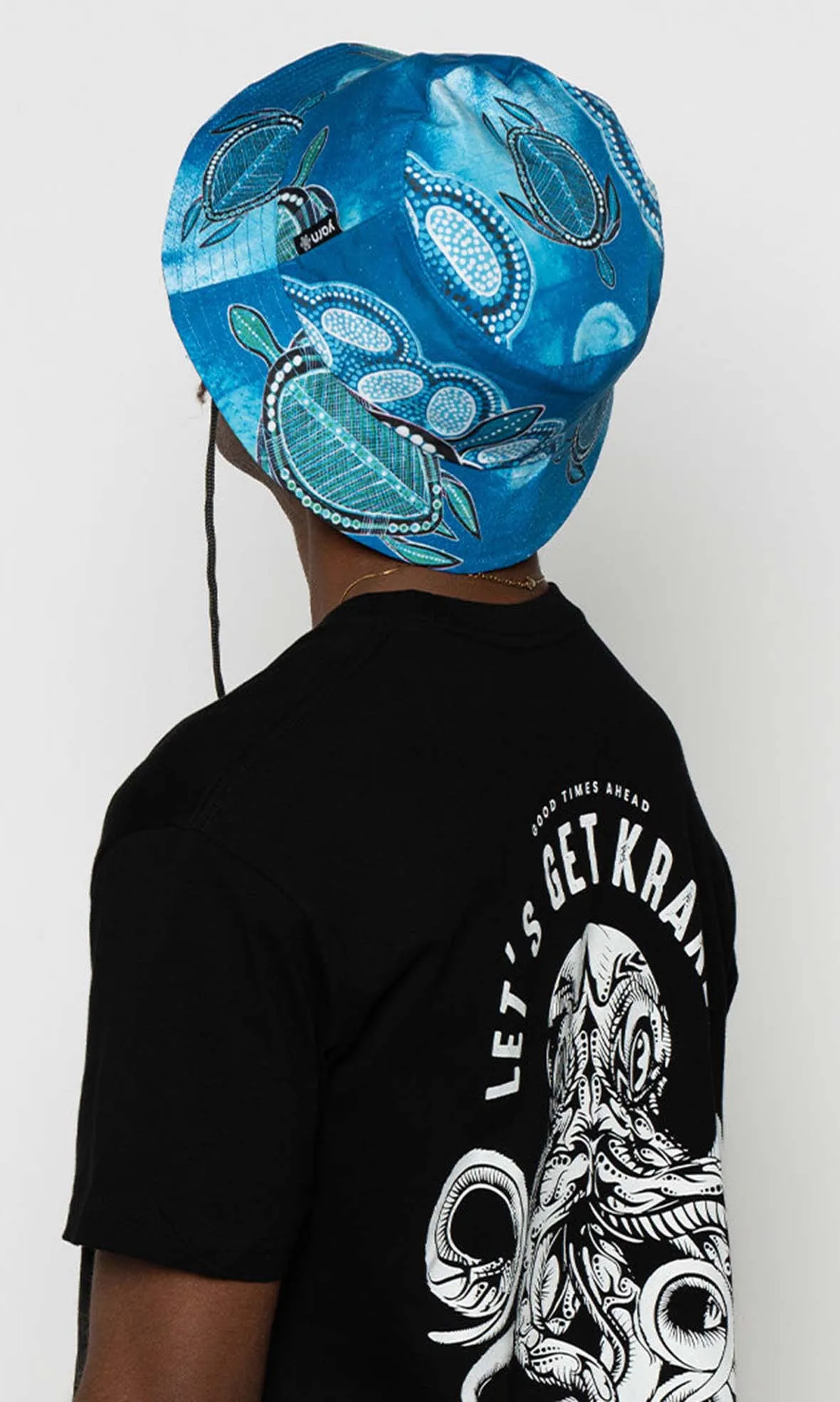 Aboriginal Art Bucket Hat Ocean Turtles