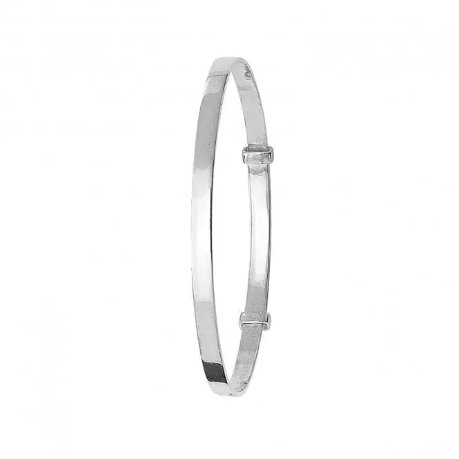 Acotis Silver Classic Round Design Babies Bangle G4172