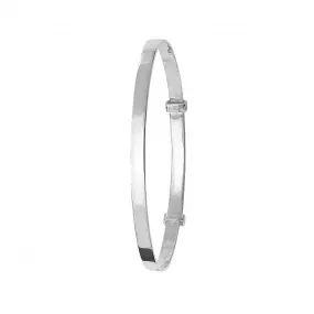 Acotis Silver Classic Round Design Babies Bangle G4172