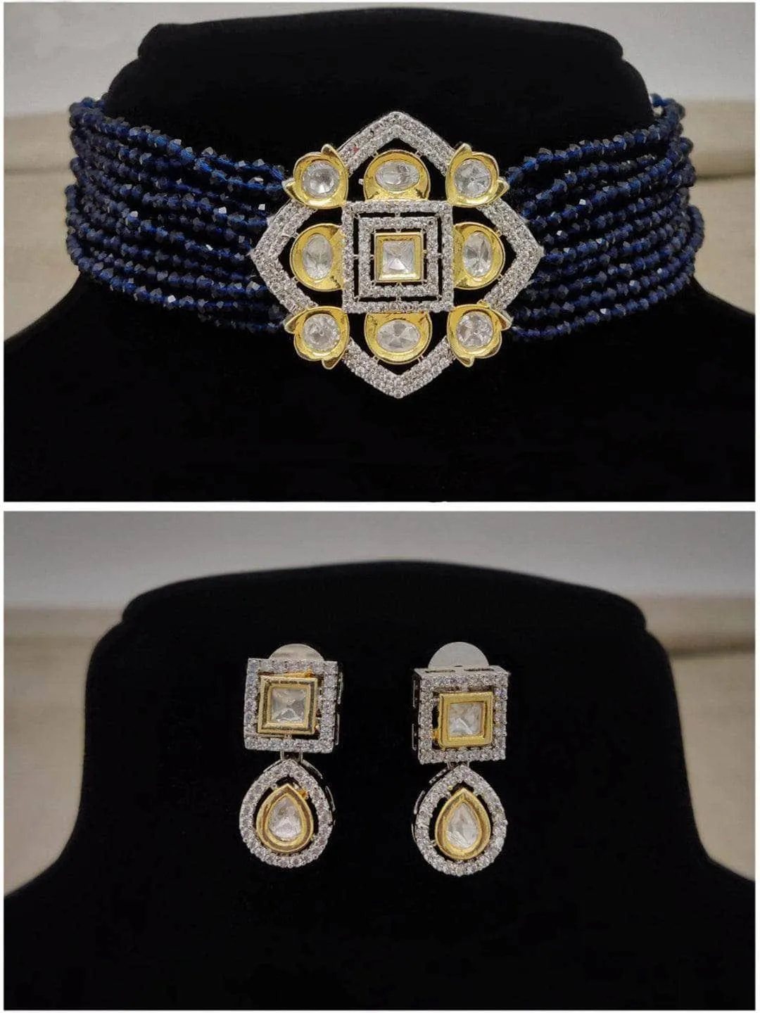 Ad Stone Choker Necklace Set