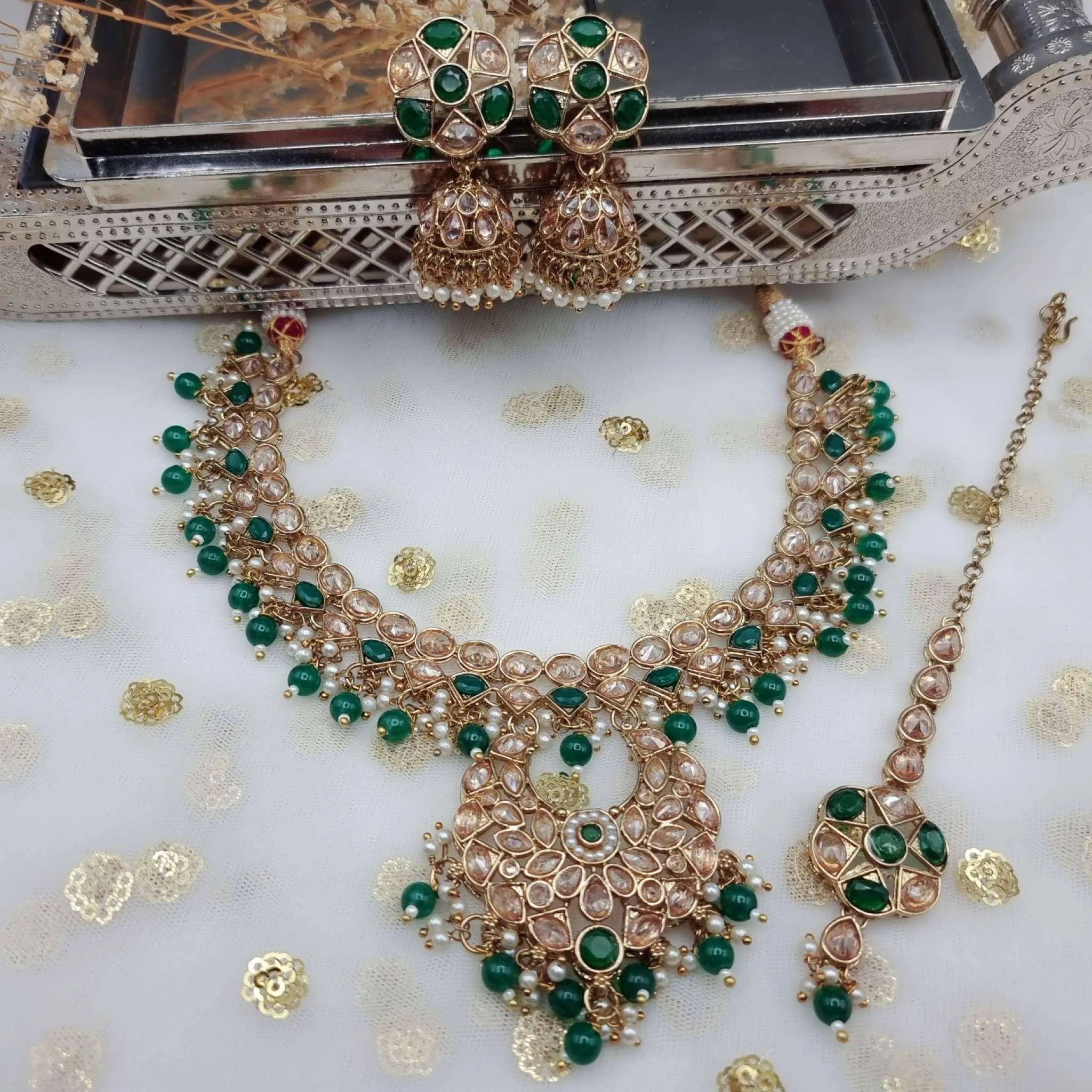 Akila Polki Bridal Choker Set