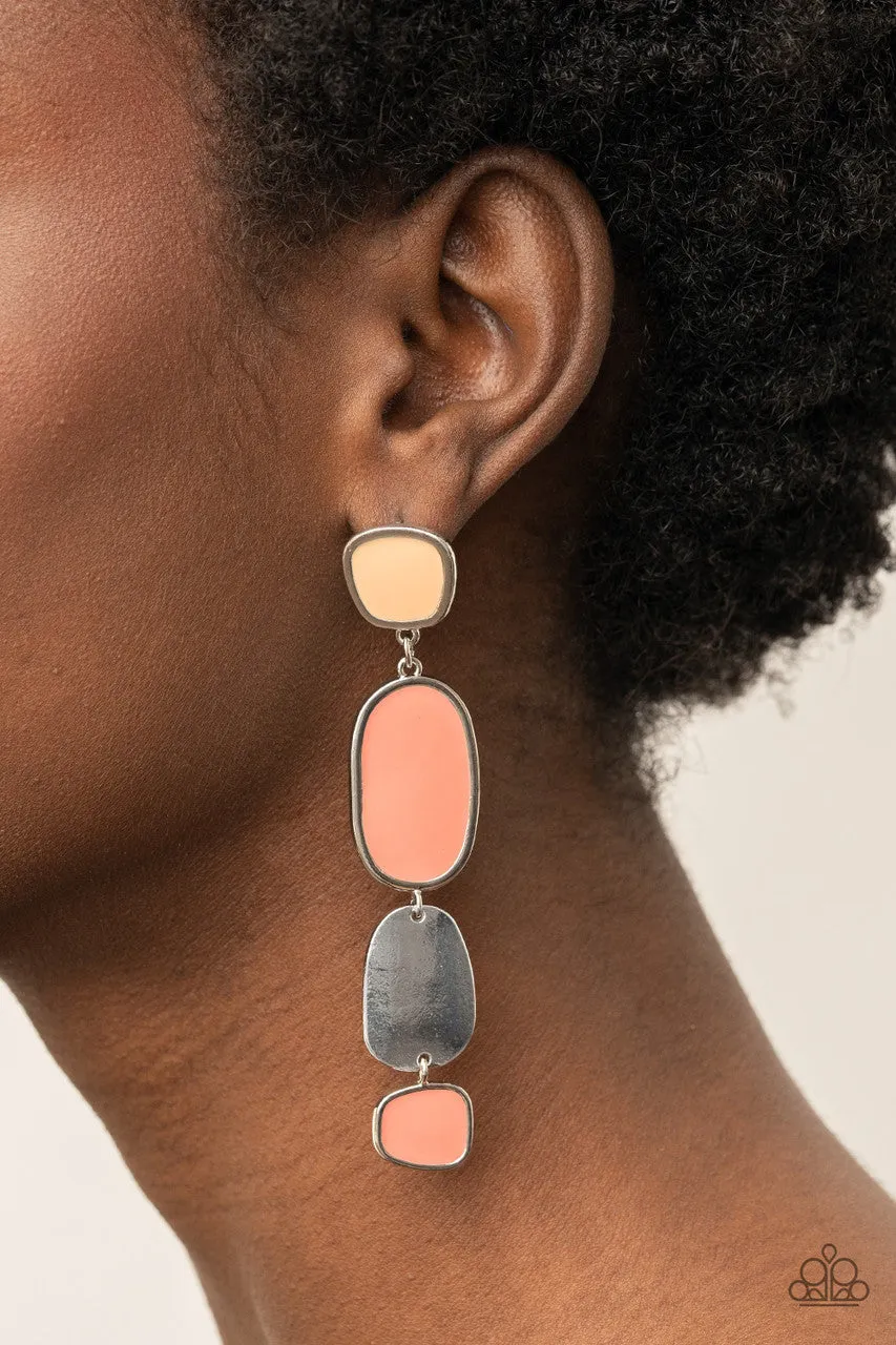 All Out Allure Orange Paparazzi Earrings