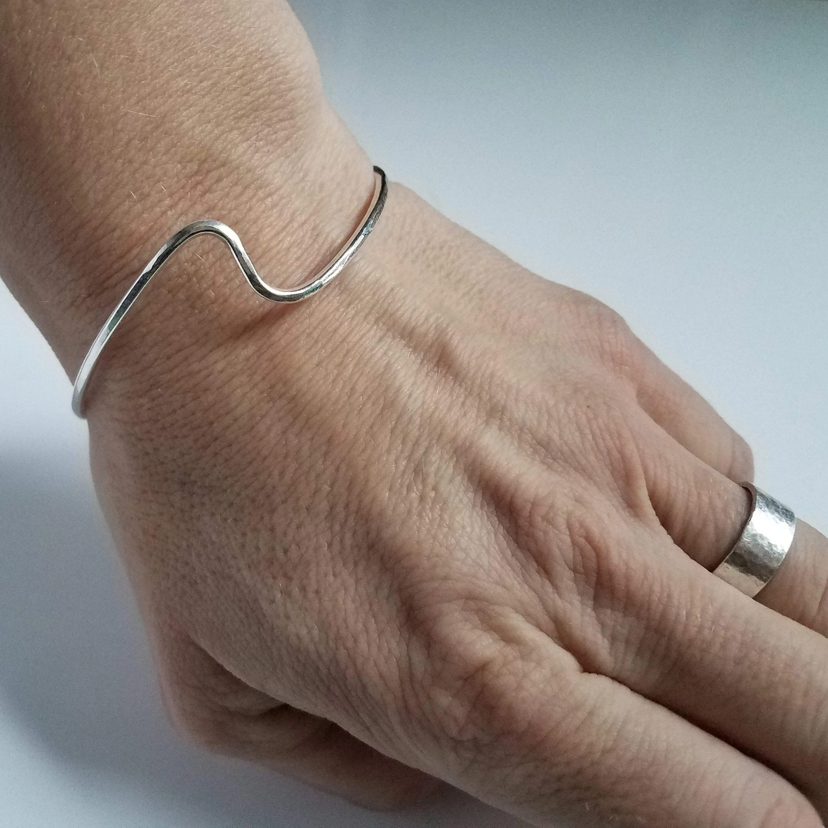 Amanda Moran Designs Hammered Sterling Bangle