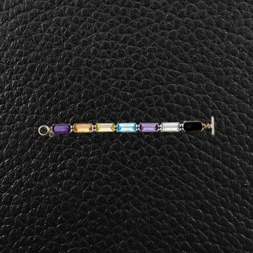 Amethyst, Citrine, Topaz, Lemon Quartz Bracelet