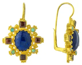 Anastasia Garnet and Lapis Earrings