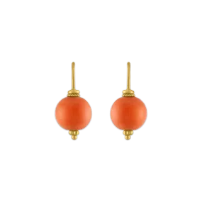 Antique Coral Baby Linea Earrings