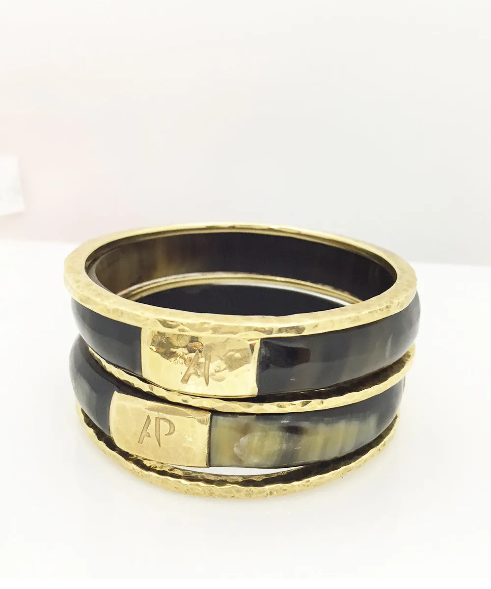 Ashley Pittman Kama Bangle Set Dark Horn