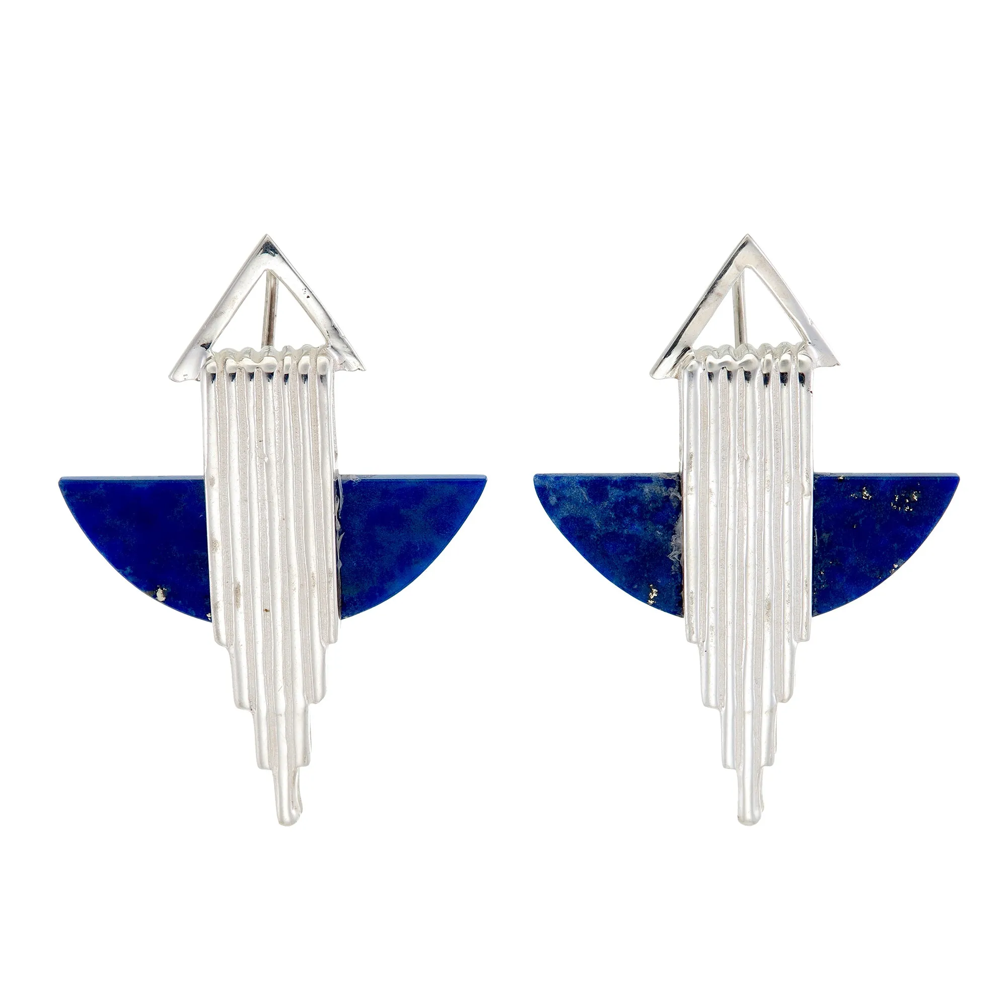 AURORA HALF MOON EARRINGS - SILVER