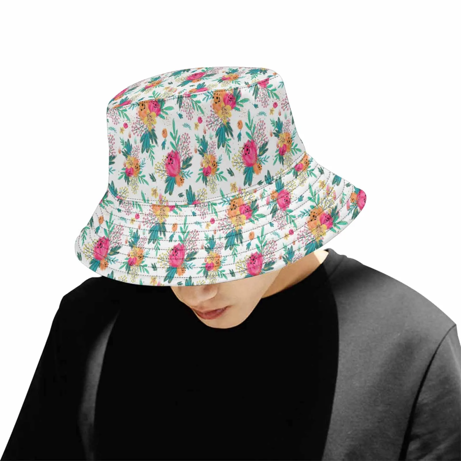 Australian Floral  Unisex Summer Single-Layer Bucket Hat