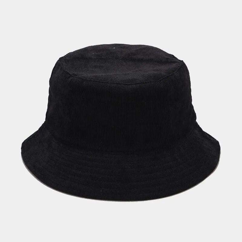 Autumn Winter Bucket Hat Solid Fisherman Hat Corduroy Sun Hat Reversible  Hip-Hip Cap Foldable Cheapu Hunting Hat Fishing Cap