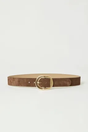 B-LOW THE BELT | Greyson Suede - Chocolate Gold