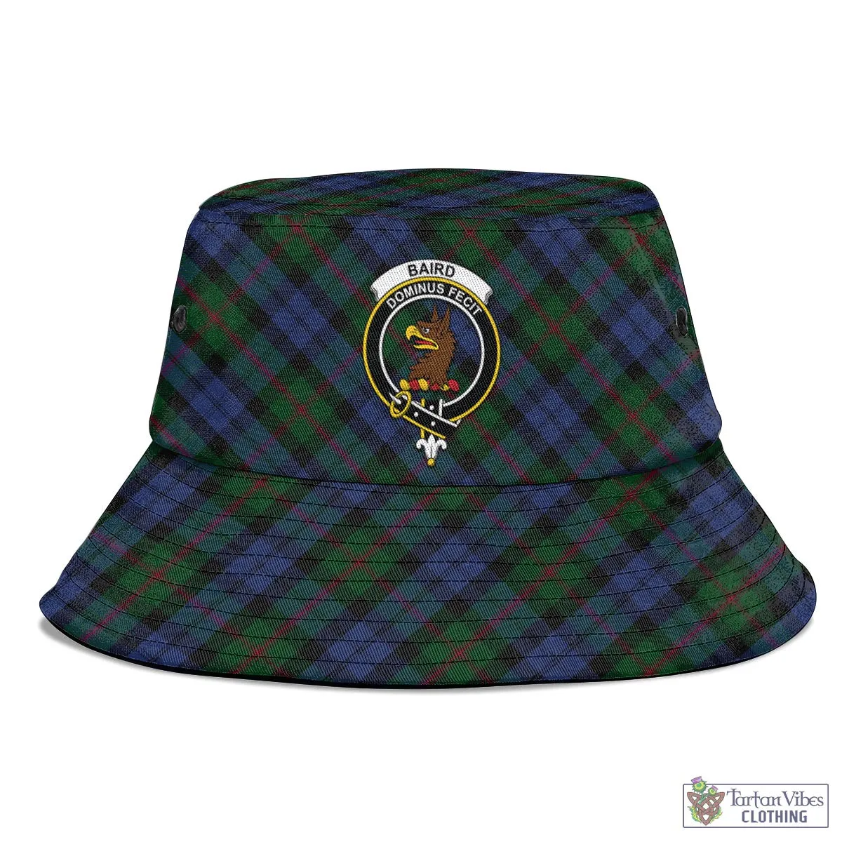 Baird Tartan Bucket Hat with Family Crest