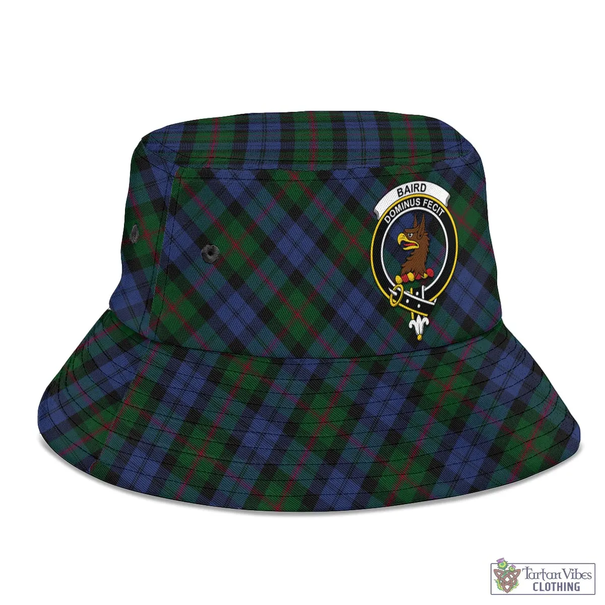 Baird Tartan Bucket Hat with Family Crest