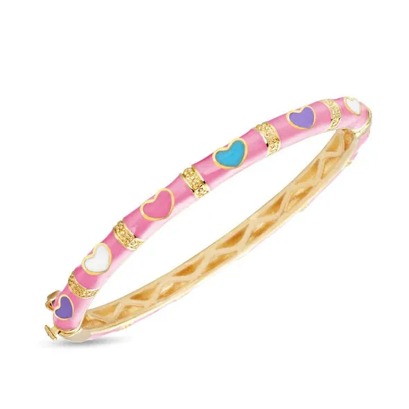 Bamboo Heart Bangle Bracelet