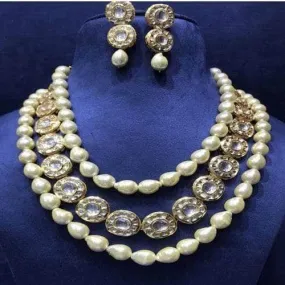 Baroque Pearl Polki Kundan Necklace