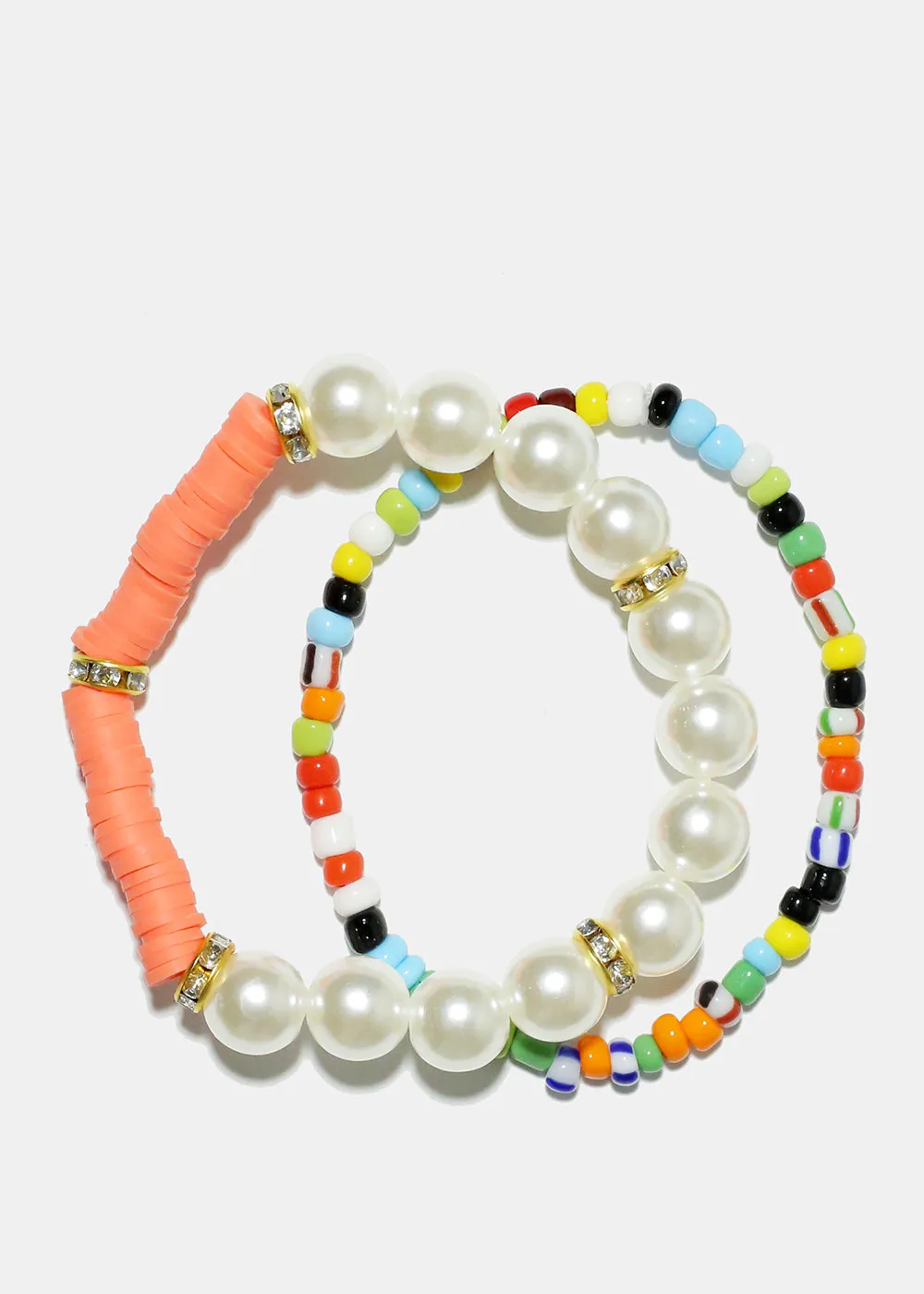 Bead & Pearl Bracelet Set