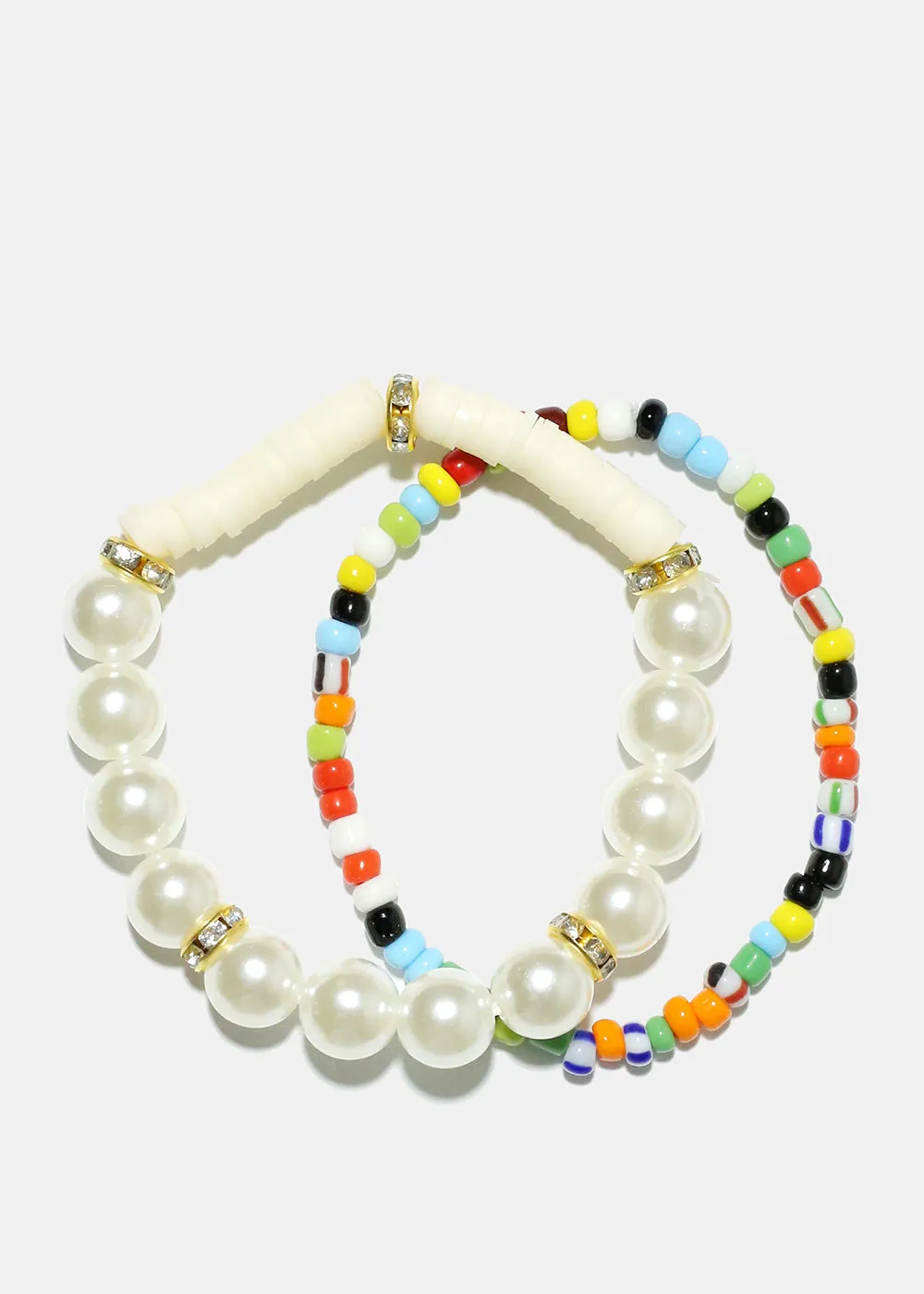 Bead & Pearl Bracelet Set