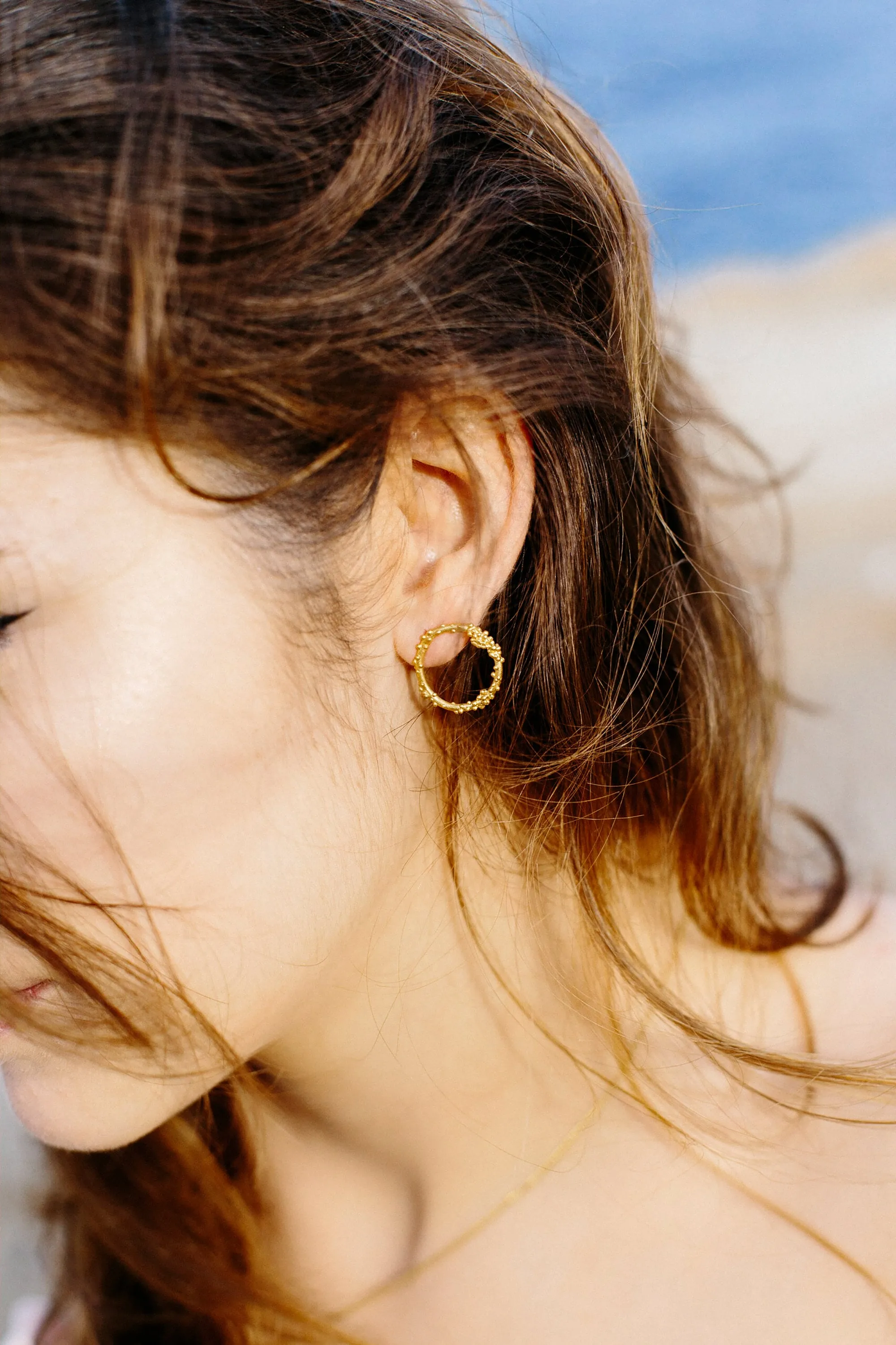 Beaded Golden Earrings