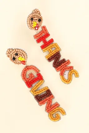 Beaded Thanksgiving Earrings