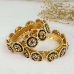 Beautiful Manika Kundan Openable Bangles